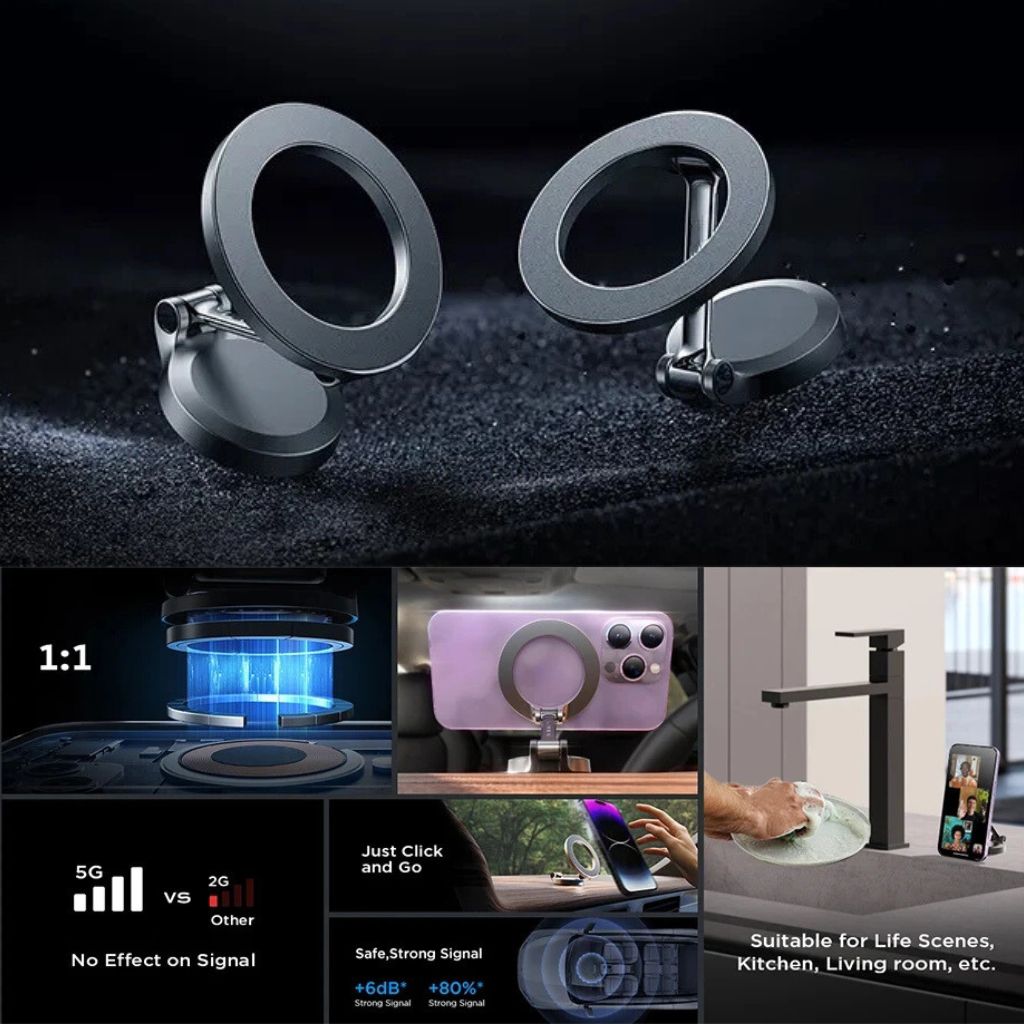 360-Degree Adjustable Magnetic Car Phone Mount