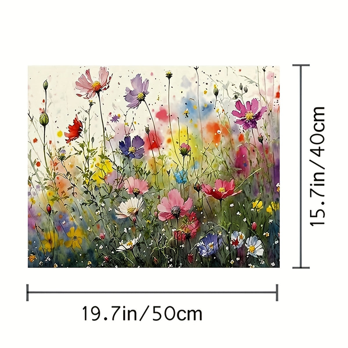 Floral Paint-by-Numbers Kit - Beginner Friendly, Unframed 16x20 in