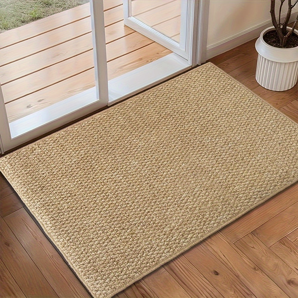 Jute-Style Indoor/Outdoor Door Mat – Soft, Absorbent, and Easy to Clean