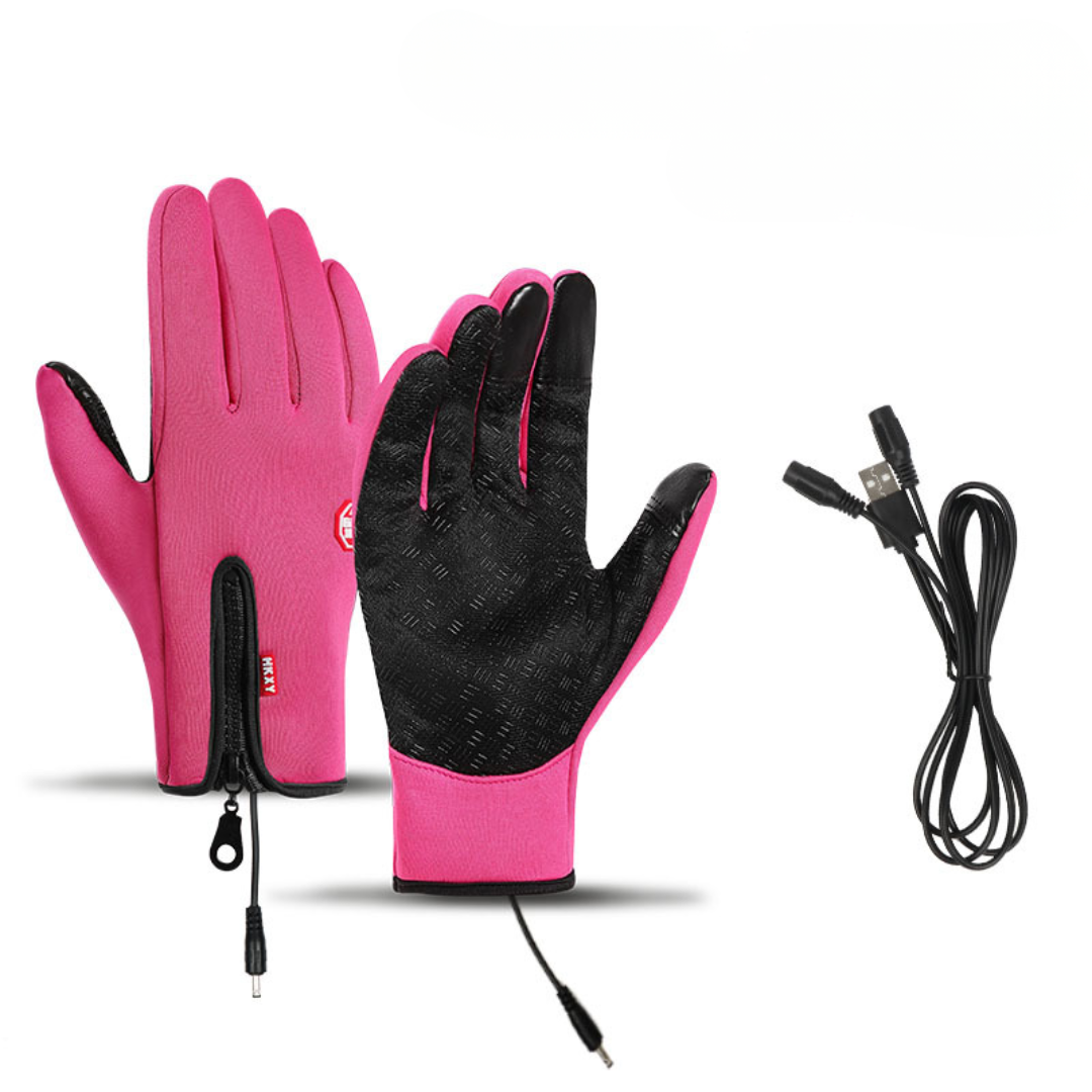 USB-Heated Touchscreen Winter Gloves