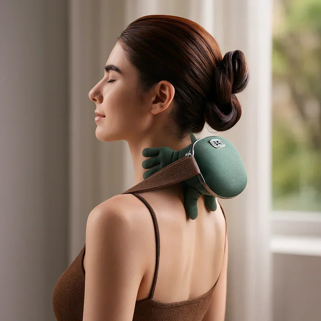 Portable Heat and Vibration Neck Massage Device