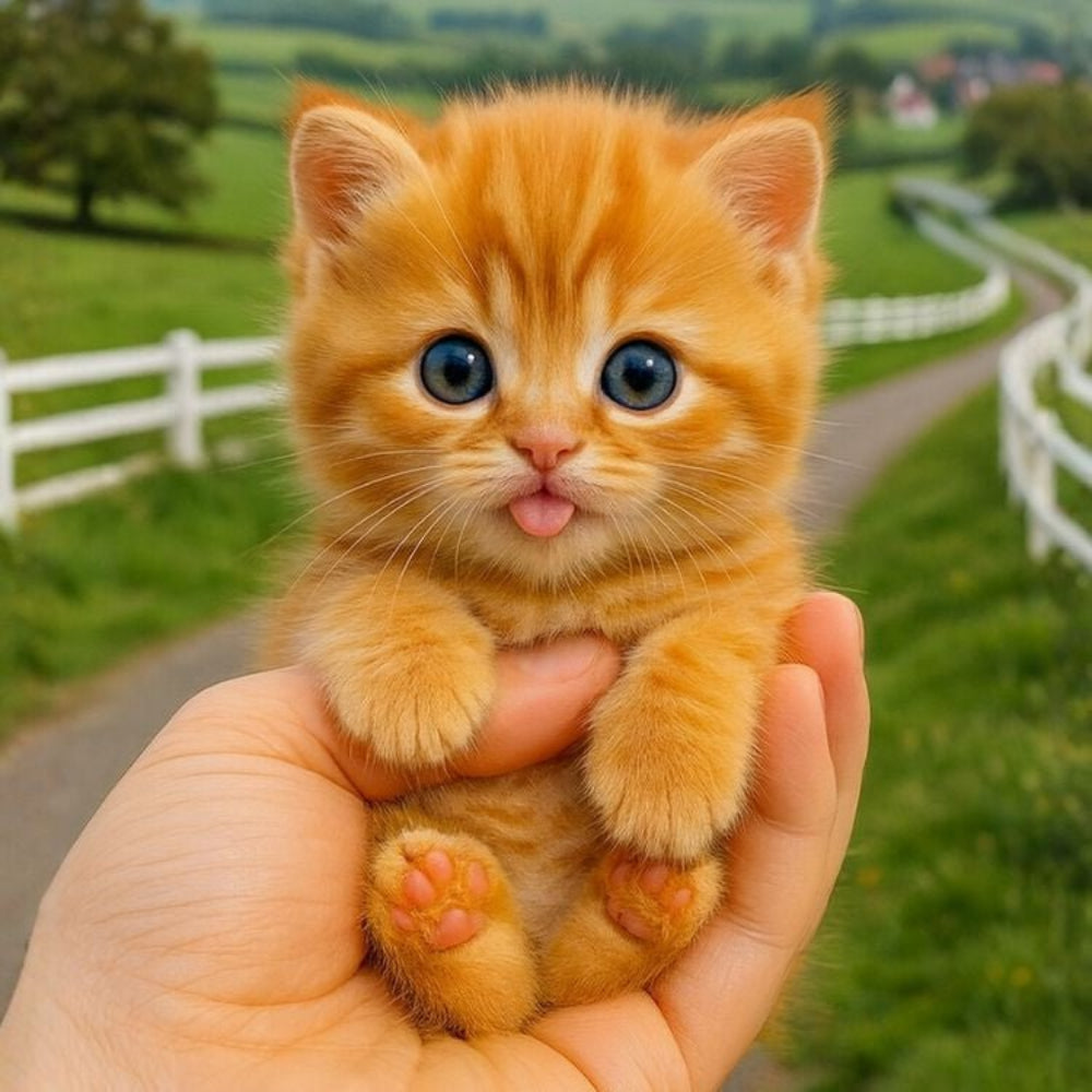 Realistic Interactive Orange Tabby Robot Kitten – Walking & Meowing Electronic Pet Toy - Image 6