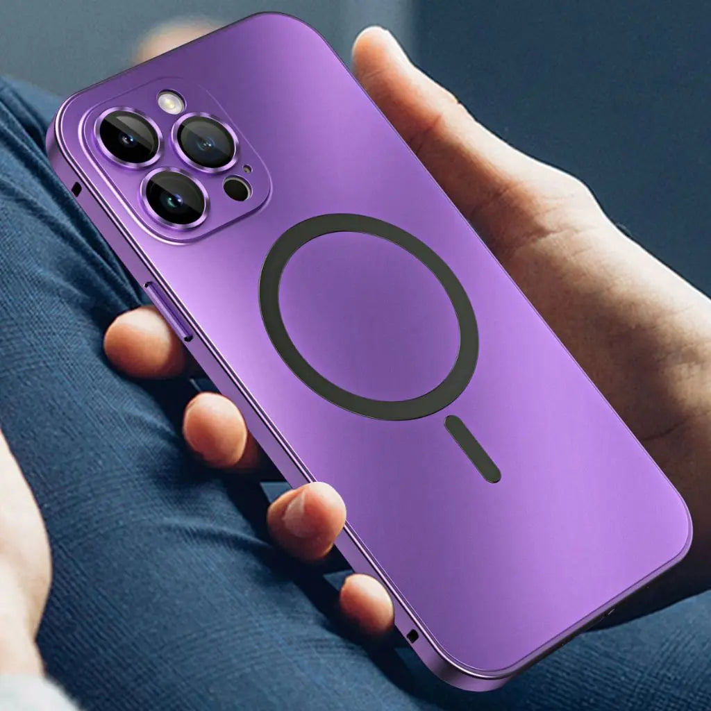 Sleek Magnetic Metal iPhone Case