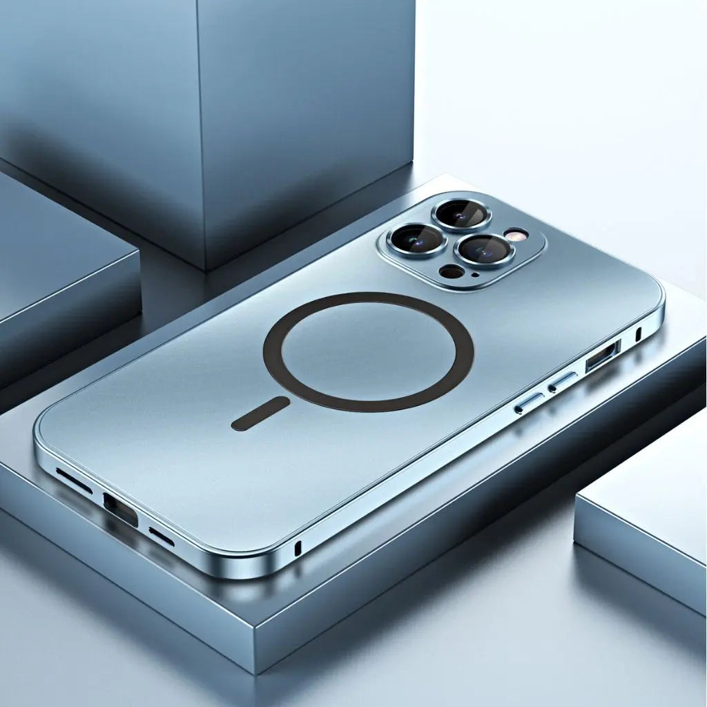 Sleek Magnetic Metal iPhone Case