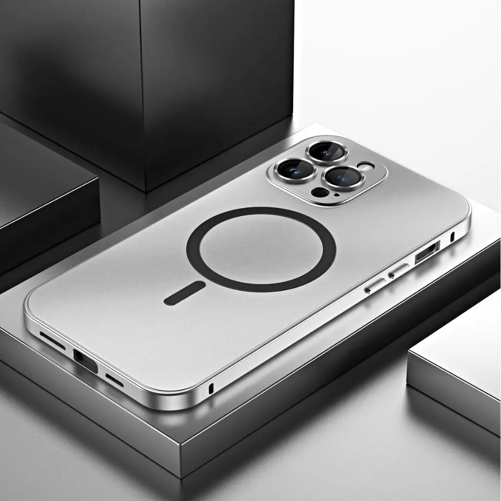 Sleek Magnetic Metal iPhone Case