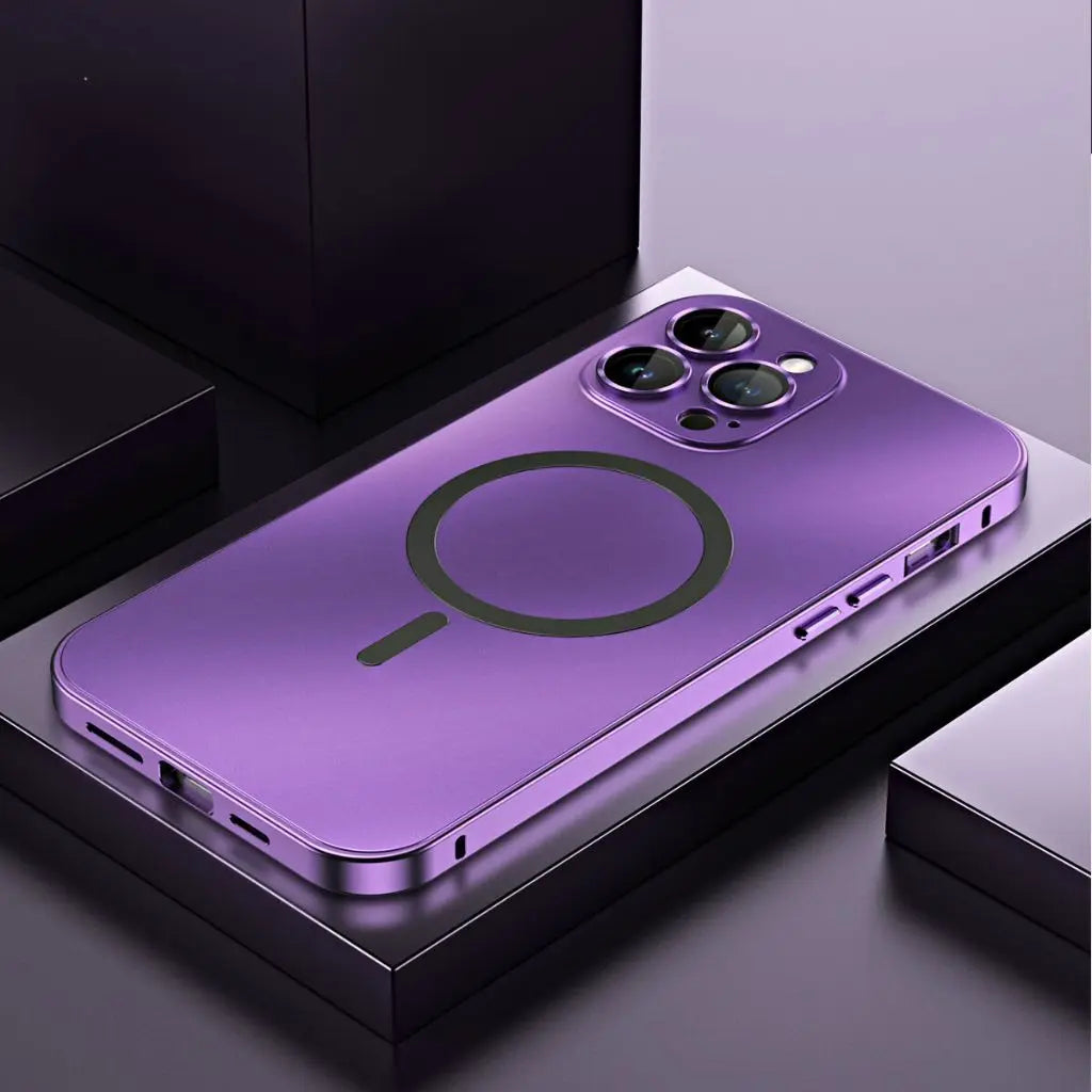 Sleek Magnetic Metal iPhone Case