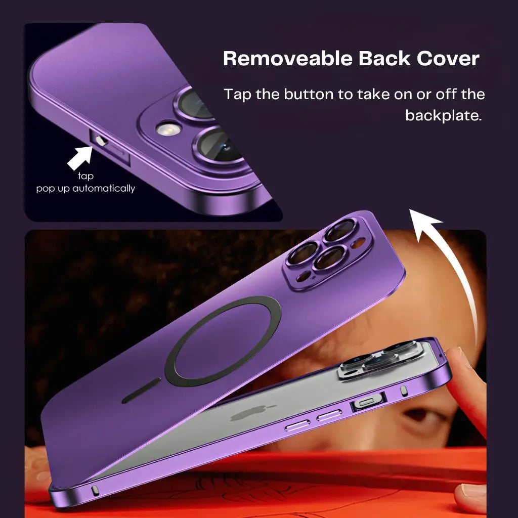Sleek Magnetic Metal iPhone Case