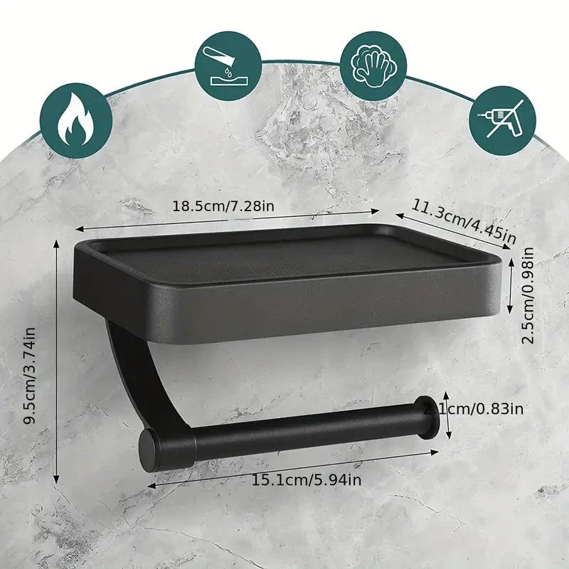 SleekShelf Wall-Mounted Paper Towel Holder