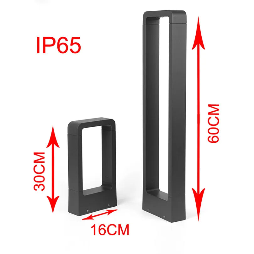 Waterproof Black Stainless Steel LED Garden Lights