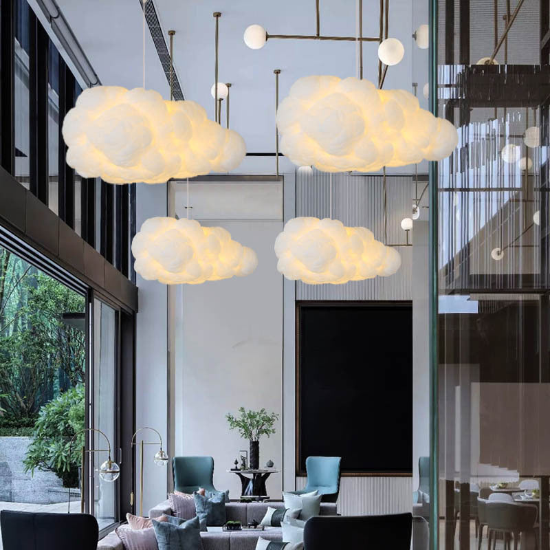 White Double-Shade Modern Bedroom Pendant Light