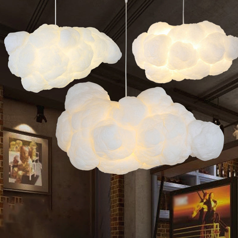 White Double-Shade Modern Bedroom Pendant Light