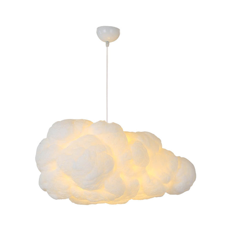 White Double-Shade Modern Bedroom Pendant Light
