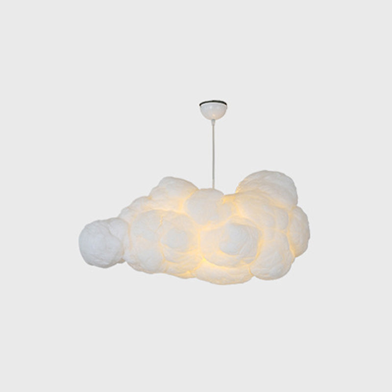 White Double-Shade Modern Bedroom Pendant Light
