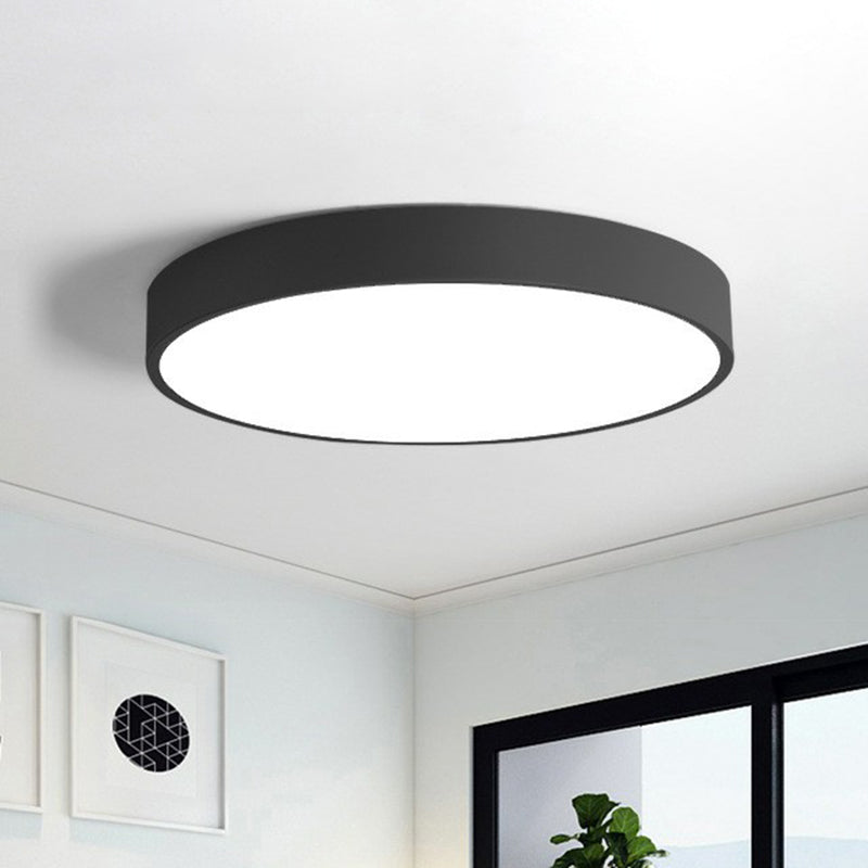 Ultra-Slim Round Nordic-Style LED Ceiling Light for Bedrooms