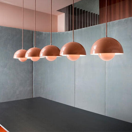 Scandinavian Macaron Single-Light Half-Moon Pendant