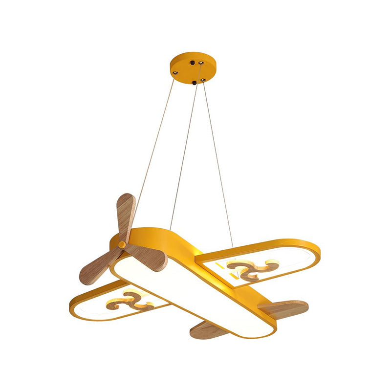 Airplane-Shaped LED Chandelier for Kids' Bedroom