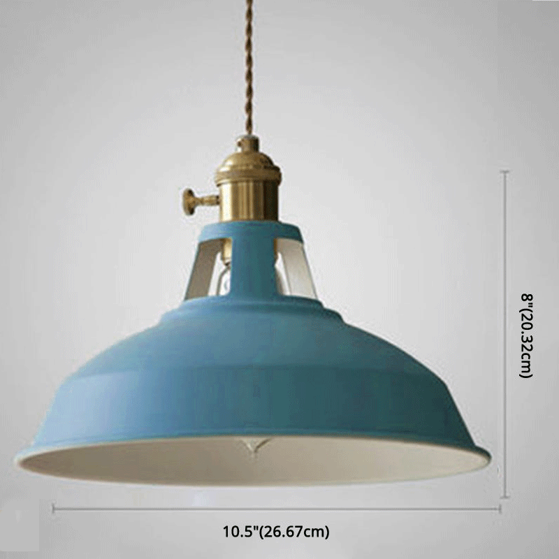 Single-Bulb Industrial Metal Pendant Light for Dining Spaces
