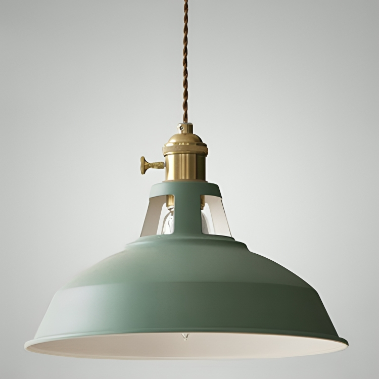 Single-Bulb Industrial Metal Pendant Light for Dining Spaces