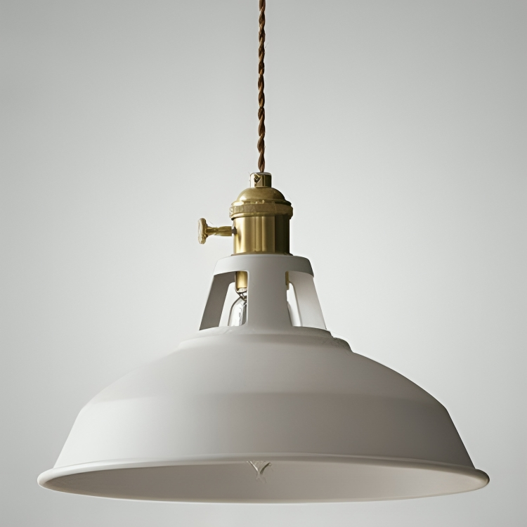 Single-Bulb Industrial Metal Pendant Light for Dining Spaces