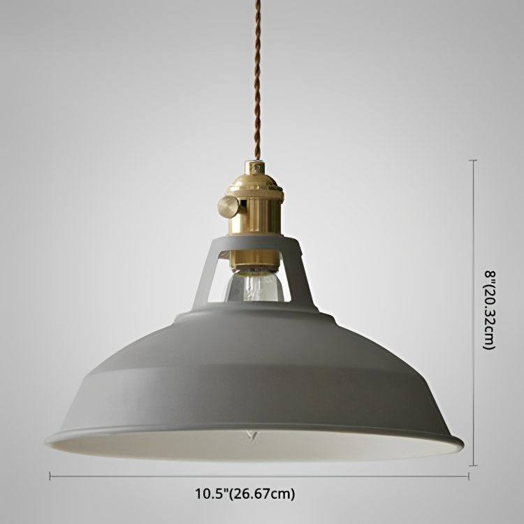 Single-Bulb Industrial Metal Pendant Light for Dining Spaces