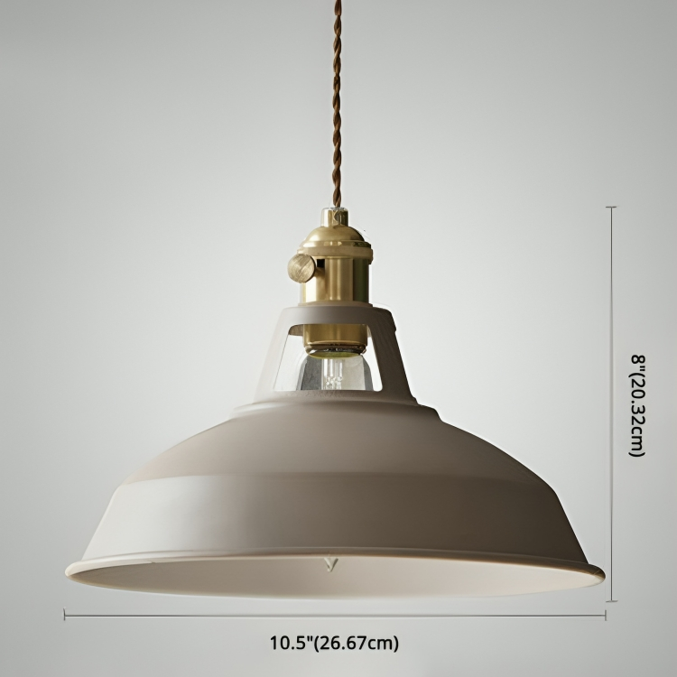 Single-Bulb Industrial Metal Pendant Light for Dining Spaces
