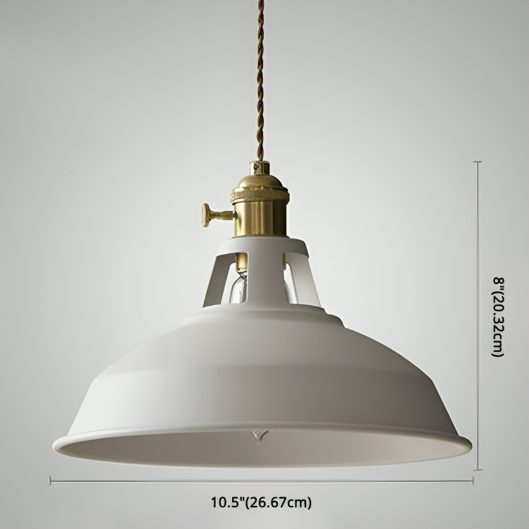 Single-Bulb Industrial Metal Pendant Light for Dining Spaces