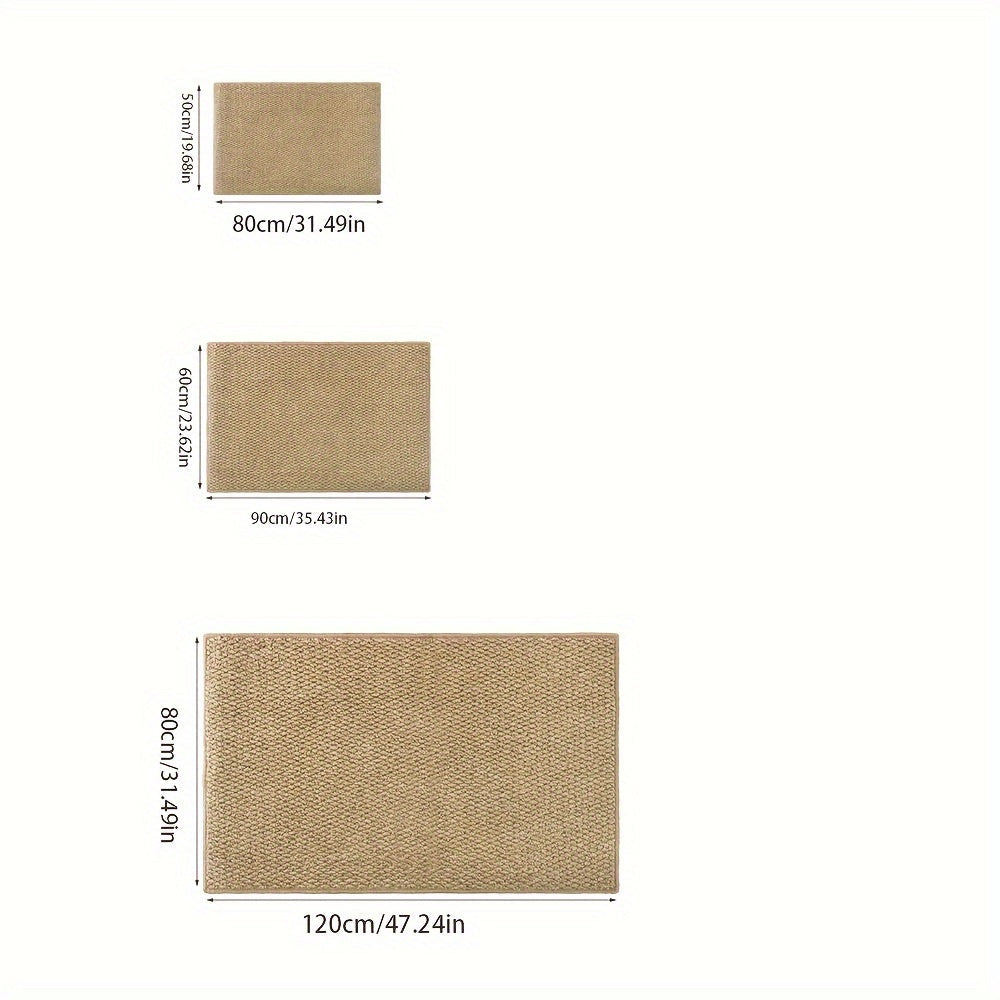 Jute-Style Indoor/Outdoor Door Mat – Soft, Absorbent, and Easy to Clean