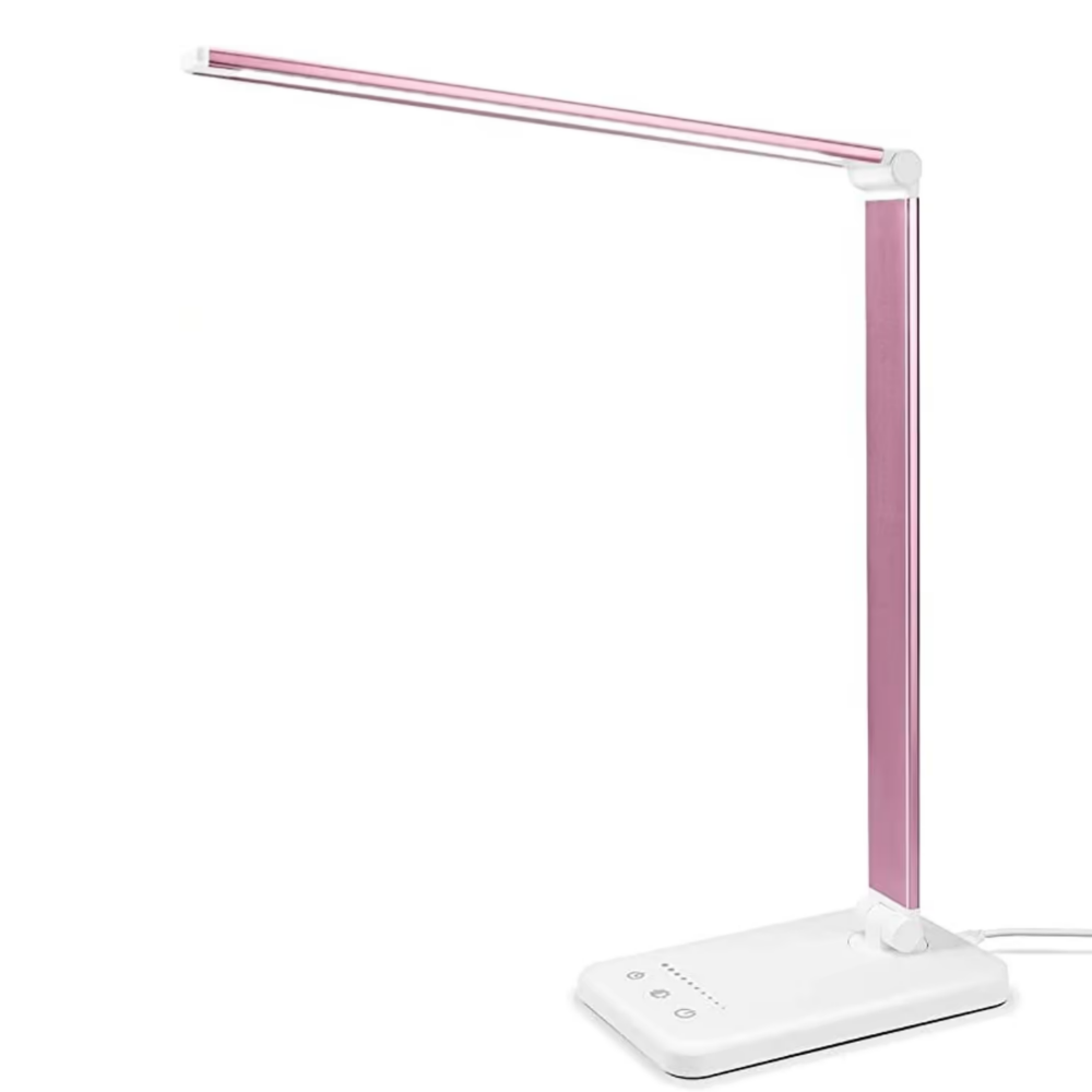 LED Desk Lamp with USB Charging Port, 5 Light Modes and Brightness Levels