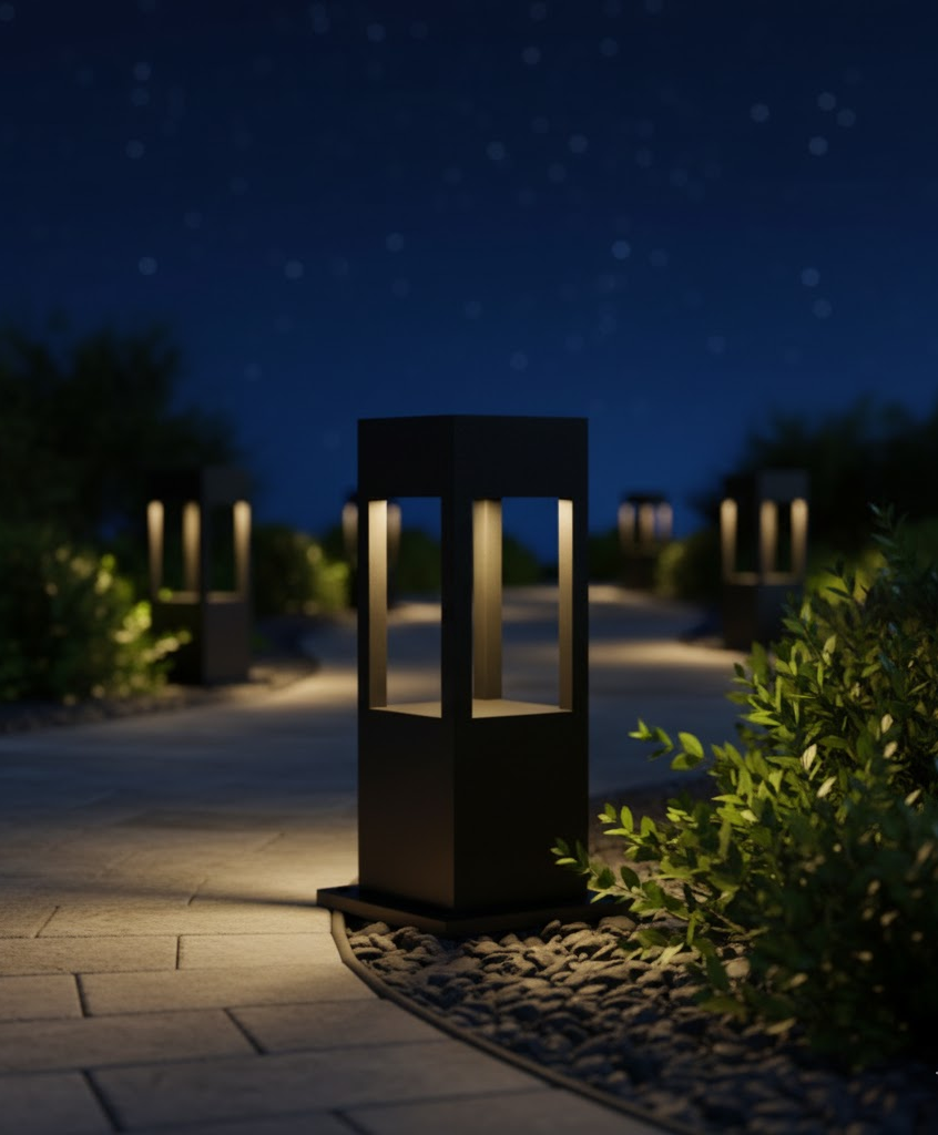Waterproof Black Stainless Steel LED Garden Lights