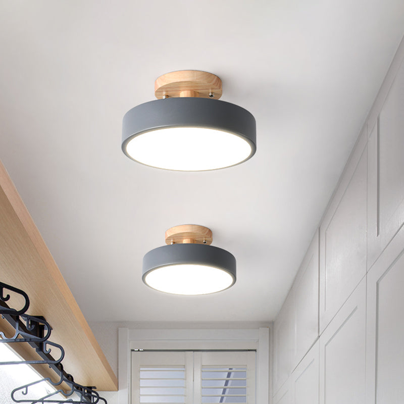 Wooden Scandinavian LED Ceiling Light for Hallways