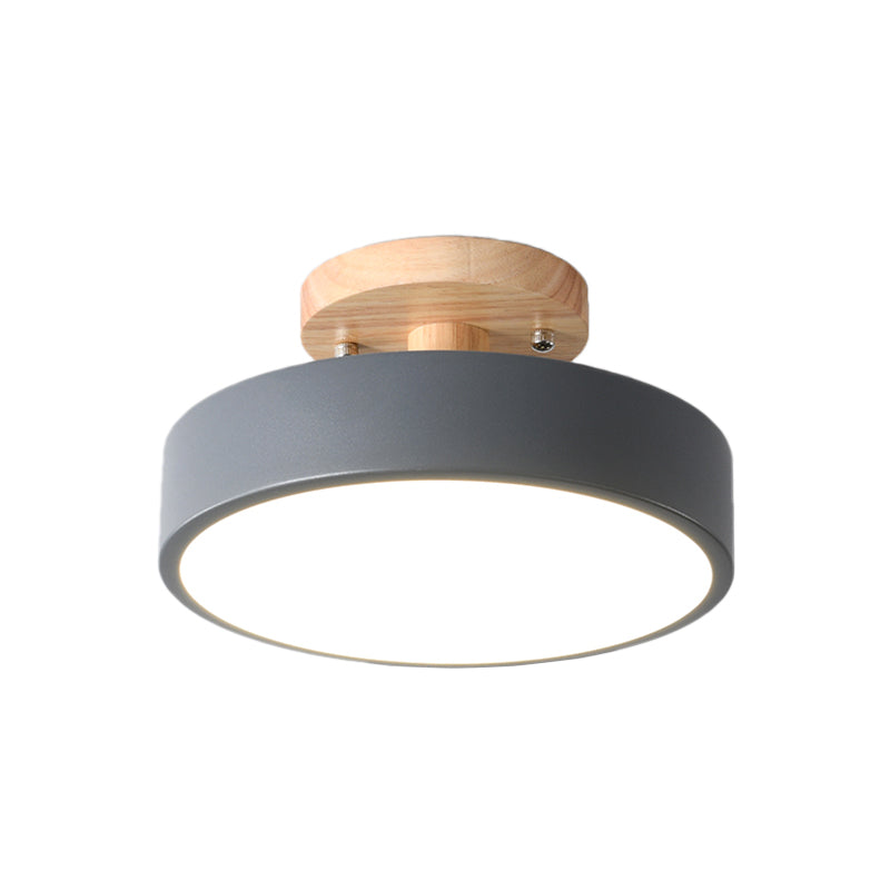 Wooden Scandinavian LED Ceiling Light for Hallways