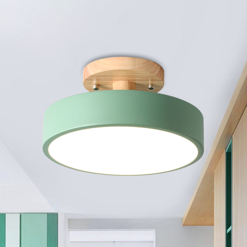 Wooden Scandinavian LED Ceiling Light for Hallways