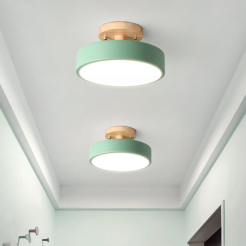 Wooden Scandinavian LED Ceiling Light for Hallways