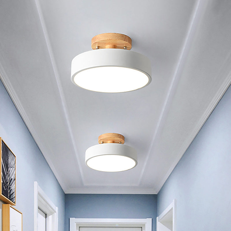 Wooden Scandinavian LED Ceiling Light for Hallways