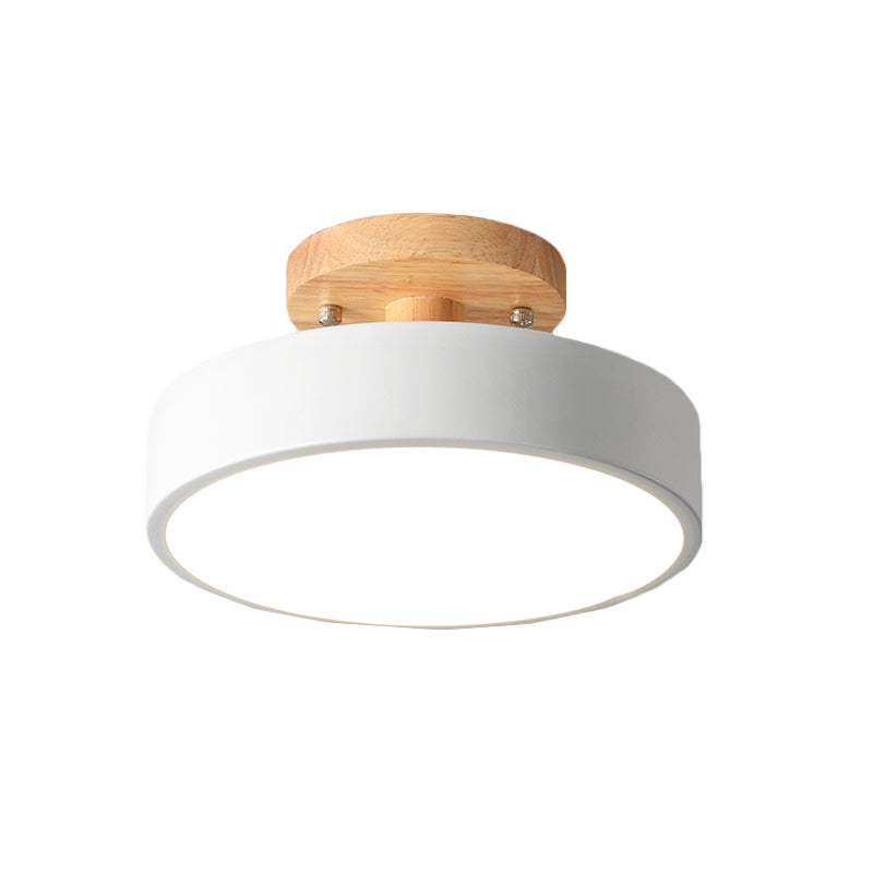 Wooden Scandinavian LED Ceiling Light for Hallways
