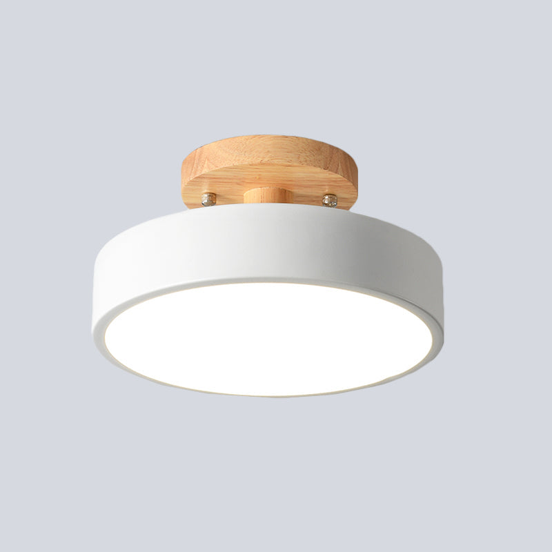 Wooden Scandinavian LED Ceiling Light for Hallways
