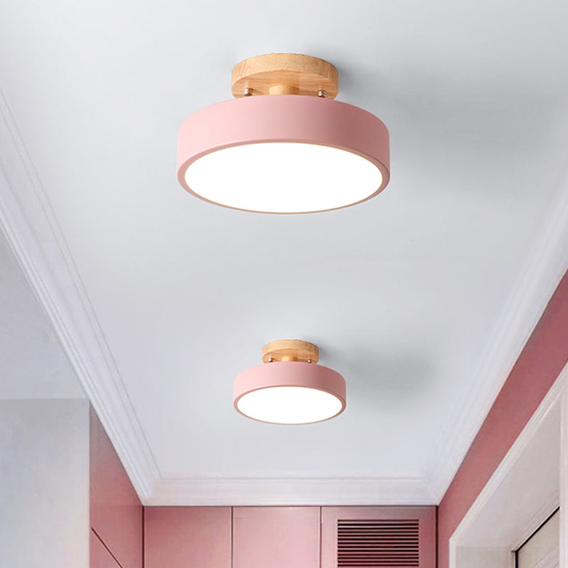 Wooden Scandinavian LED Ceiling Light for Hallways