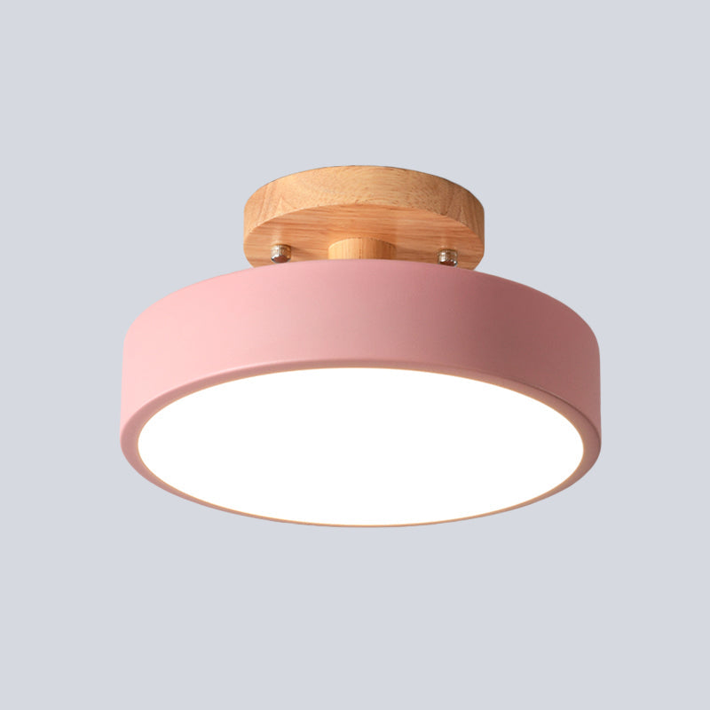 Wooden Scandinavian LED Ceiling Light for Hallways