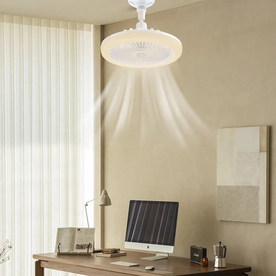 Remote-Controlled LED Ceiling Fan with Universal Light Fitting