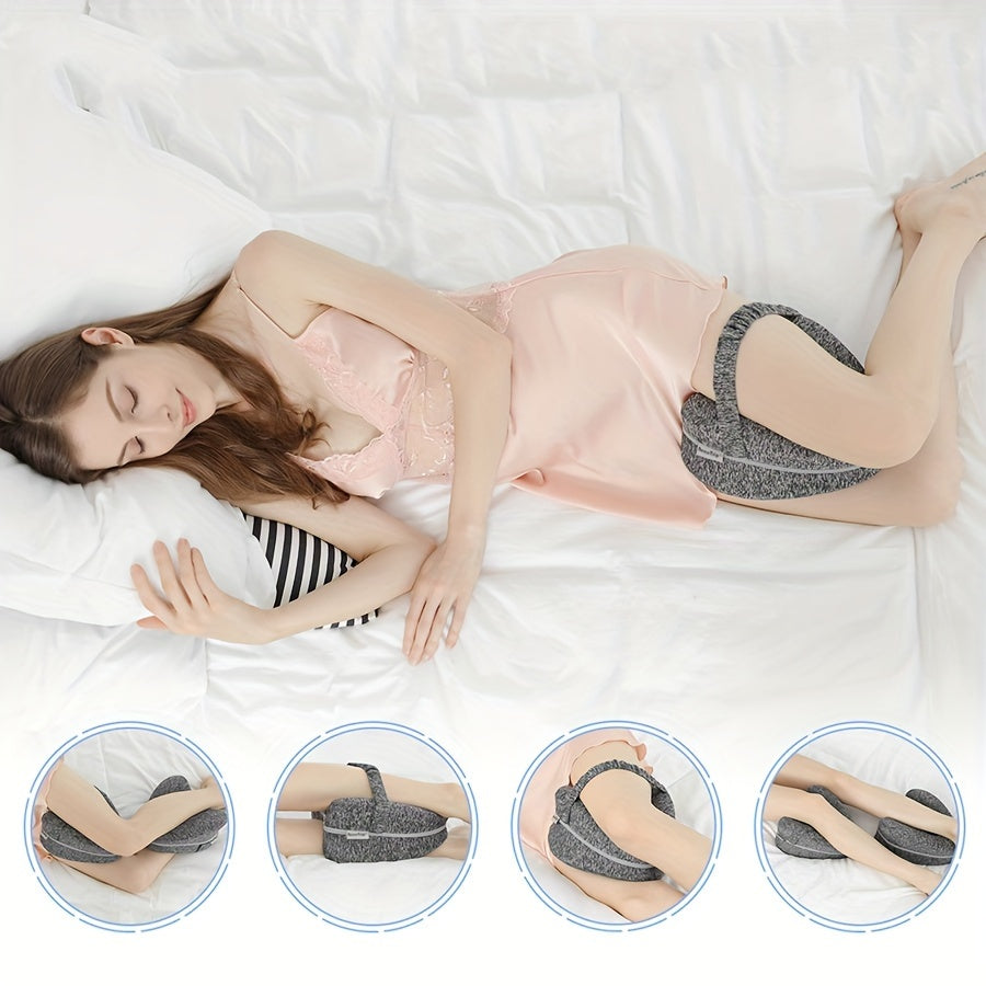 Ergonomic Side Sleeper Knee Pillow with Removable Washable Cover