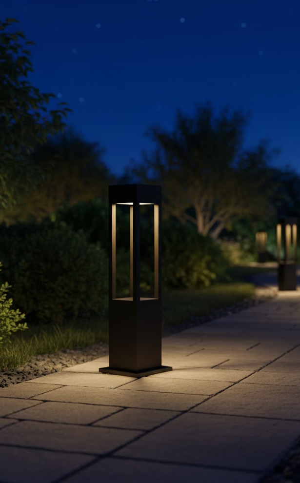 Waterproof Black Stainless Steel LED Garden Lights