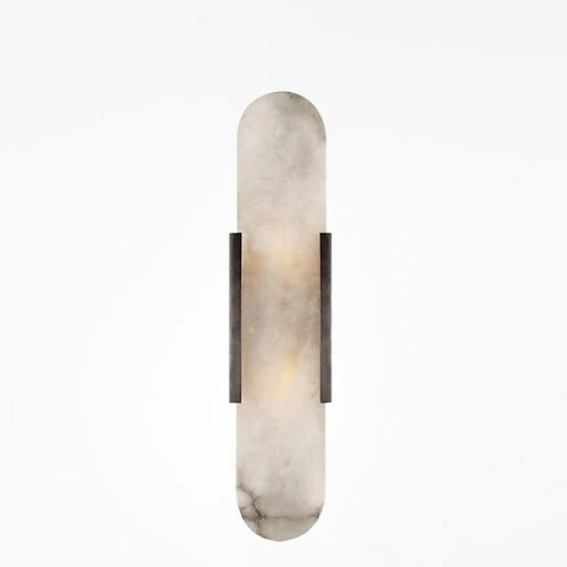 Black and Gold LED Wall Sconce - Metal & Dolomite