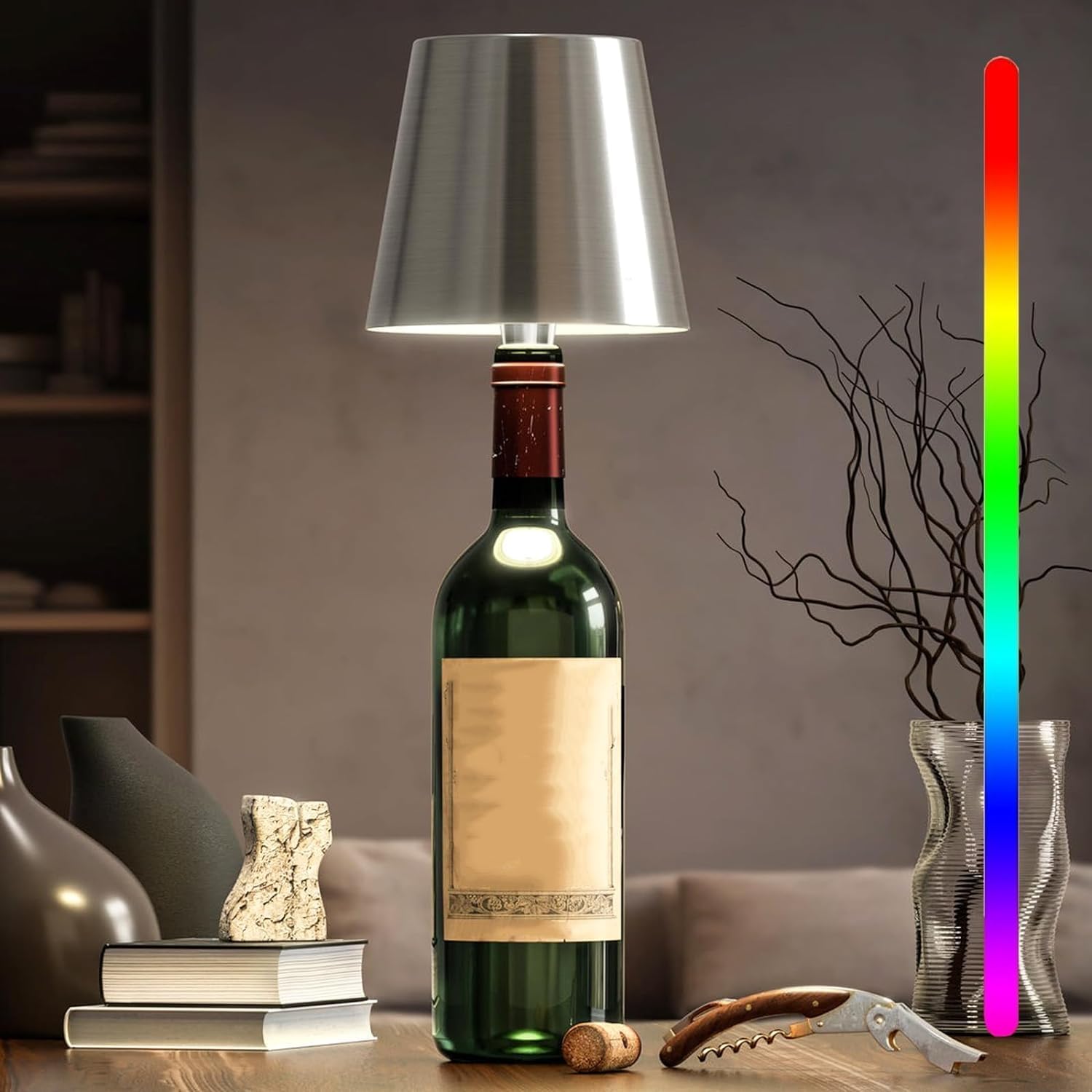 Bottle-Shaped Light Fixture