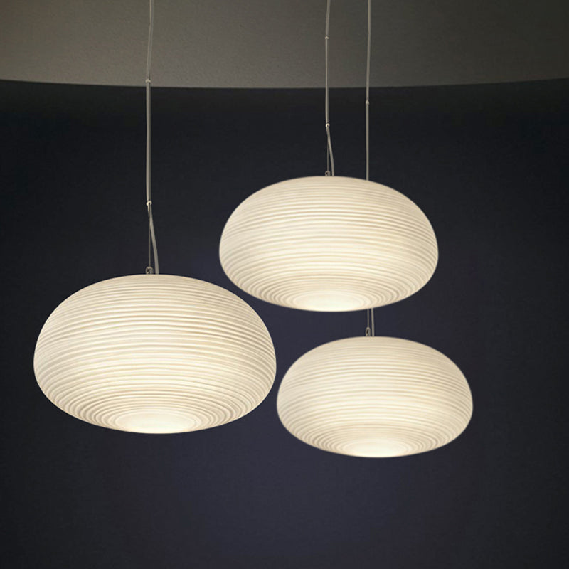 Ribbed Glass Ceiling Pendant Light