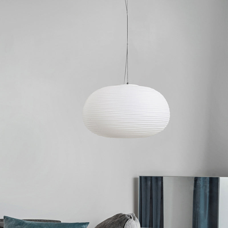 Ribbed Glass Ceiling Pendant Light