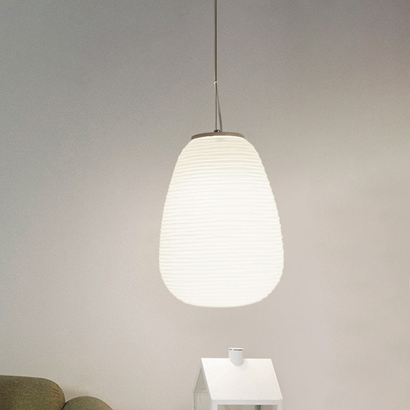 Ribbed Glass Ceiling Pendant Light