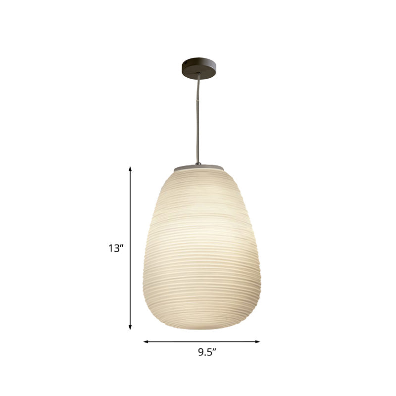 Ribbed Glass Ceiling Pendant Light