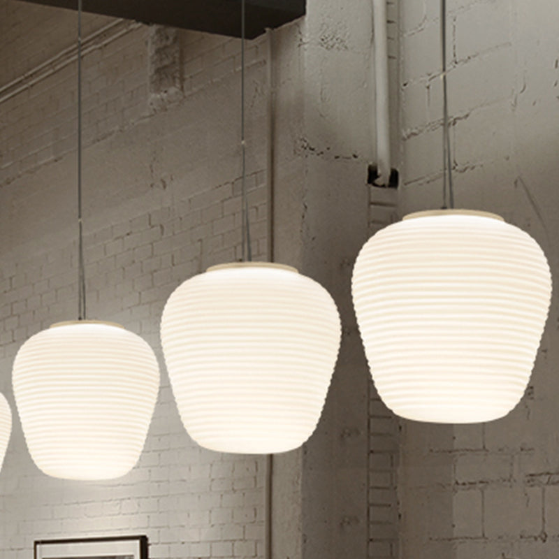 Ribbed Glass Ceiling Pendant Light