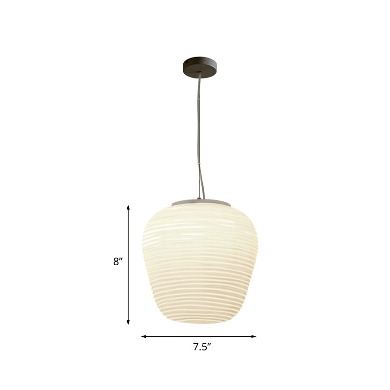 Ribbed Glass Ceiling Pendant Light