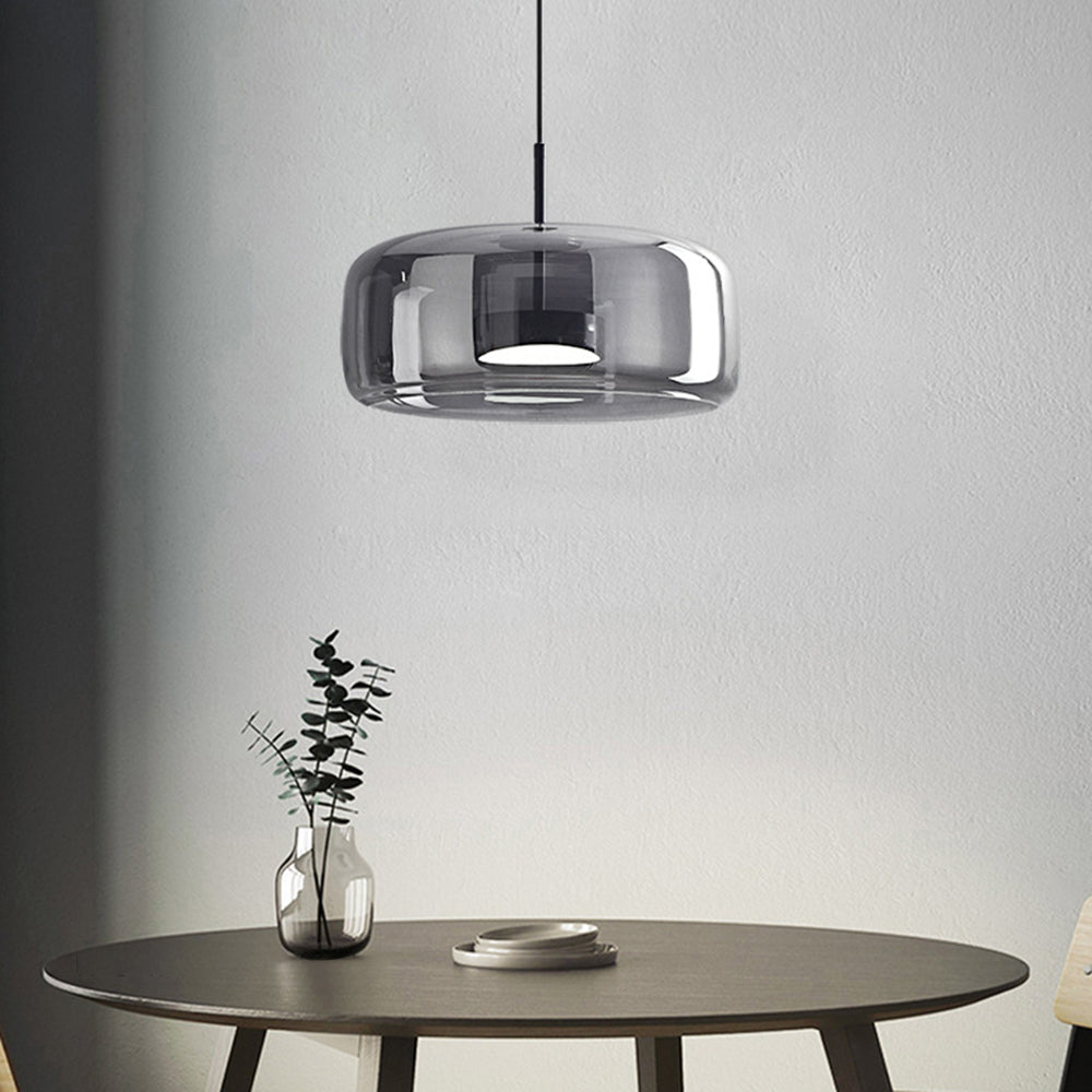 Golden Metal & Glass Retro LED Pendant Light